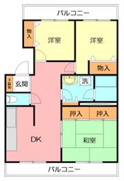 若宮ハイツの間取り画像