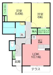 サンフローラ B棟の間取り画像