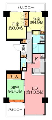 ニューシティ東戸塚パークヒルズM棟の間取り画像