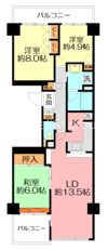 ニューシティ東戸塚パークヒルズM棟の間取り画像