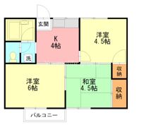 パレス西延沢（パレスニシノブサワ）の間取り画像