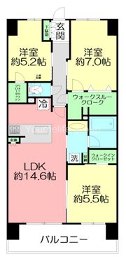 サンクレイドル伊勢原レジデンス Bloom Court（サンの間取り画像