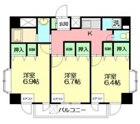 ウィンベルソロ平塚第6の間取り画像