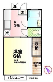 猪俣ハイツの間取り画像