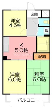 ヒヨシハイツの間取り画像
