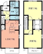 ローズテラスBの間取り画像