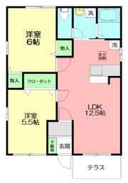 中里戸建て 1の間取り画像