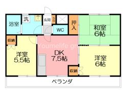 コーポ一ノ森の間取り画像