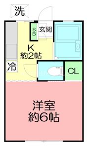 ハイツヒロ（女子学生限定）の間取り画像