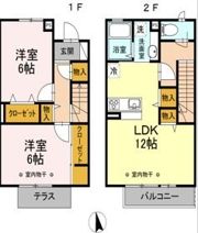 メゾネット萩山の間取り画像