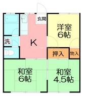 金手ハイツの間取り画像