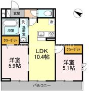 Calore開成の間取り画像