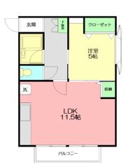 コーポパールAの間取り画像