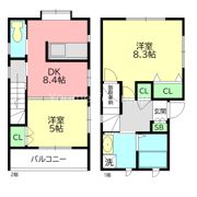 片瀬5丁目戸建の間取り画像