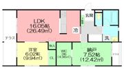 ソルヴィータ天王山Iの間取り画像
