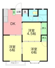 F．Fハイツの間取り画像