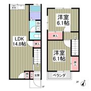 大磯ハイツB棟の間取り画像