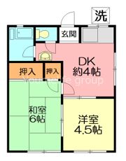 寿ハイツの間取り画像