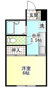 ハイツ一の森の間取り画像