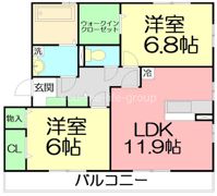 エクセルヒルズの間取り画像