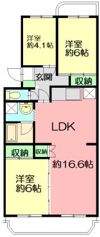 テレパレス辻堂西海岸A棟の間取り画像