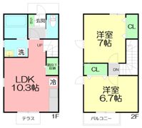 ヴィルヌーヴ辻堂の間取り画像