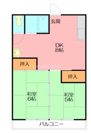 富士美コーポの間取り画像