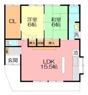 曾屋 平屋貸家の間取り画像