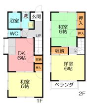 ハイツ飯田岡の間取り画像