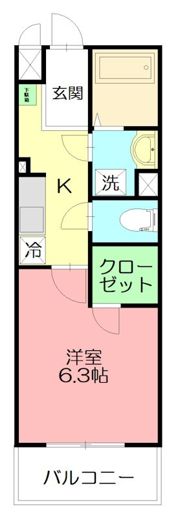 カレッジヒルズBの間取り画像