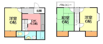 浜竹3大八木貸家の間取り画像