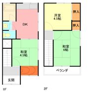 米山テラスハウスの間取り画像