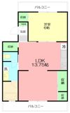 大六天マンションの間取り画像