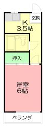 コーポ大六天の間取り画像