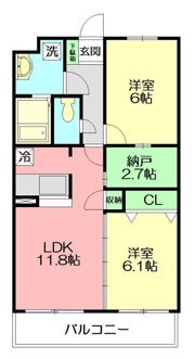 ベルエールA棟の間取り画像