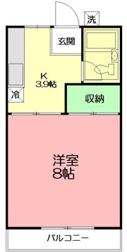ハイツカサイの間取り画像