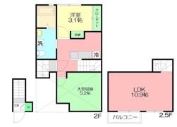 CASCADE SHINMACHI（カスケードシンマチ）の間取り画像
