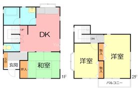 秦野市尾尻貸戸建の間取り画像