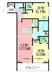 west courtの間取り画像