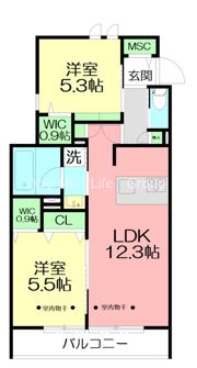west courtの間取り画像