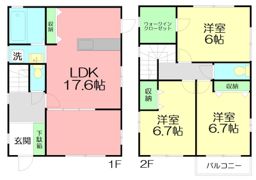 浜竹1丁目貸家 G棟の間取り画像