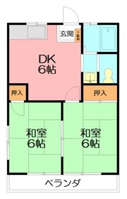 ハイツ下河原の間取り画像