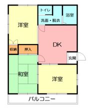 コーポ桃の木の間取り画像