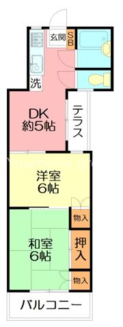 桜ヶ丘古田マンションの間取り画像