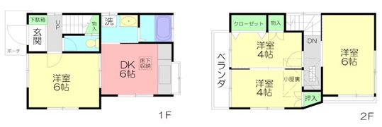 妻田南貸家の間取り画像