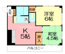 西海岸ハイツの間取り画像