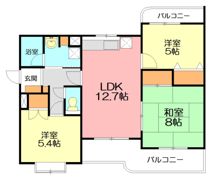 シャトー鶴嶺の間取り画像