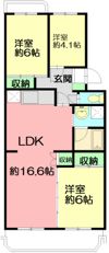 テレパレス辻堂西海岸B棟の間取り画像