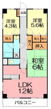 ロイヤルコート寒川の間取り画像