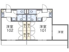 レオパレスメローネIIの間取り画像